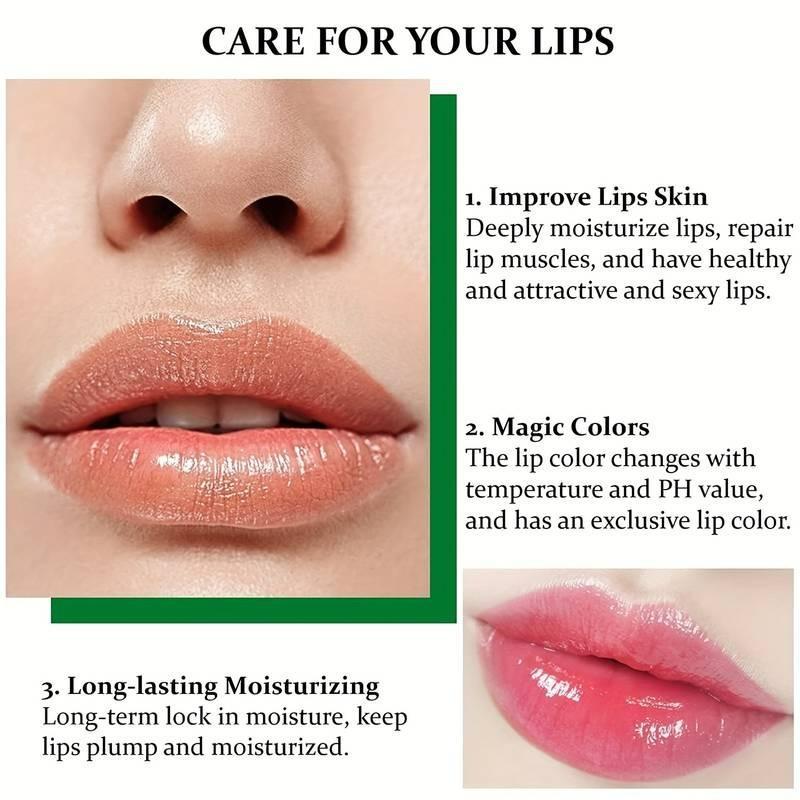 Aloe Vera Color Changing Lipstick, Magic Temperature Color Changing Lipstick, Suitable for All Occasions Lip Makeup, Girls & Women Makeup for Good Luck