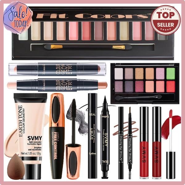 Makeup Set for Women, Makeup Full Kit for Beginners & Professionals, Eyeshadow Palette, Lip Gloss, Face Makeup, Eye Makeup, Travel Makeup Set, Makeup Gift Set