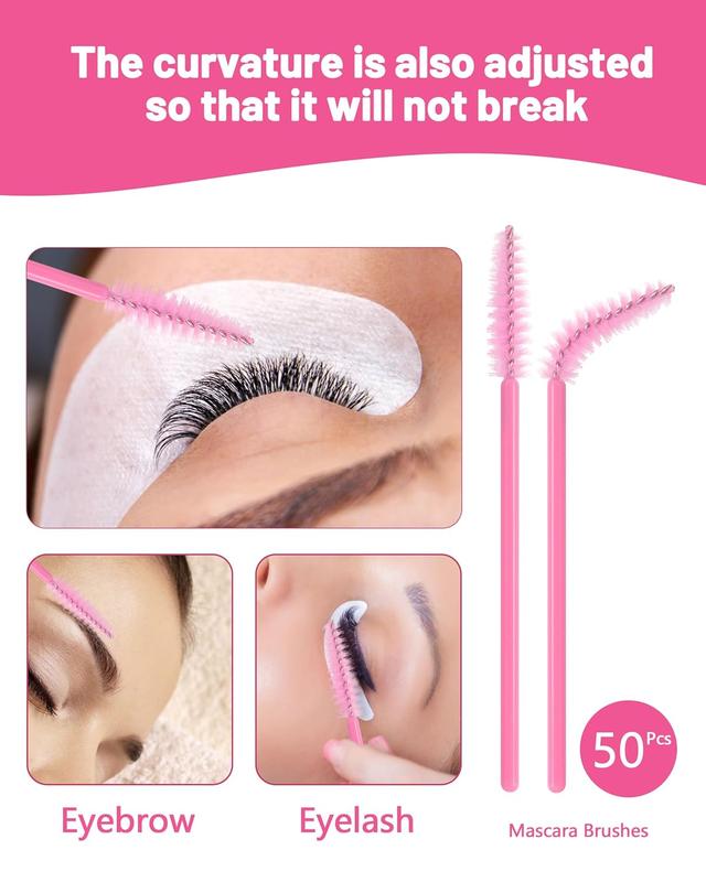 Lash Shampoo for Lash Extensions Daily 60ML Lash Extension Cleanser with Lash Fan Cleaning Brush Rinse Bottle and 50 Pcs Mascara Brush, Rich Foam Lash Wash for Eyelash Extension Home Use