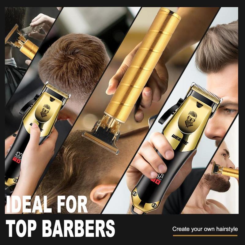 Professional Hair Clipper Set, 1 Set Hair Trimmer & T-blade Trimmer & Accessories, Great Gifts for Boyfriend, Father's Day Gift, Barber Kit, Barber Clippers, Hair Cutting Machines