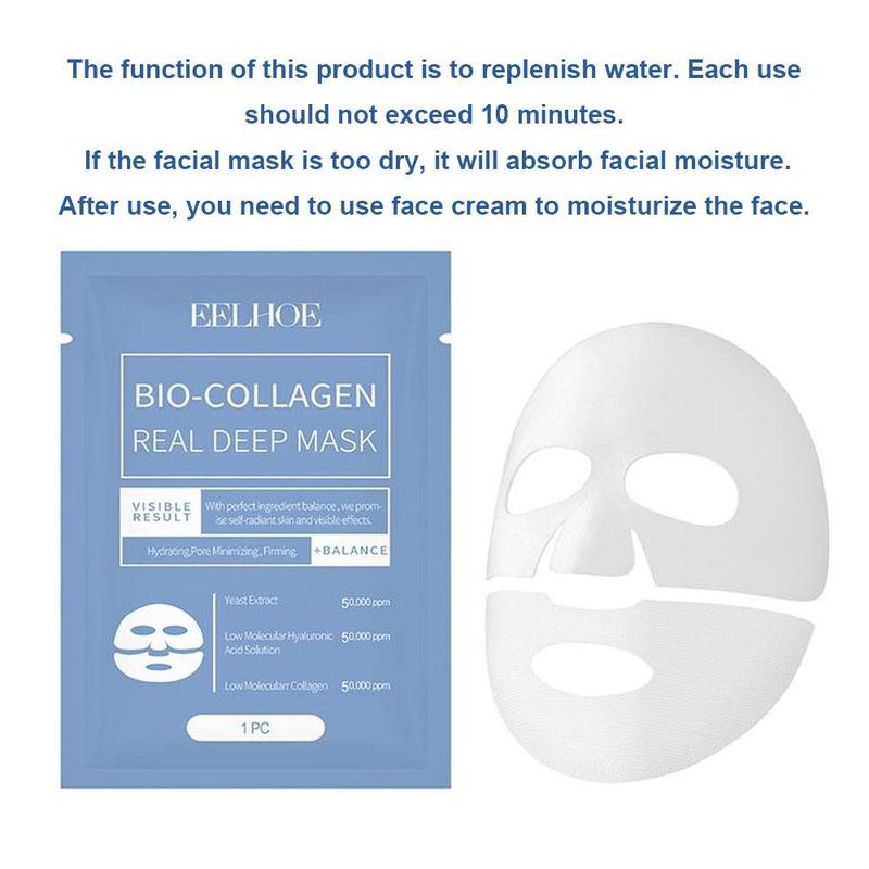 4-count Collagen Face Mask, Hydrating Face Mask, Nourishing Face Mask, Moisturizing Face Mask, Face Masks for Women, Skin Care Products, Moisturizer for Face, Fall Gift Skin Repair Comfort