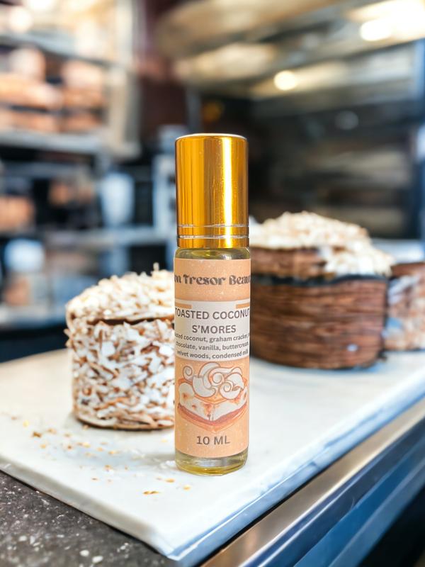 Toasted Coconut Smores body oil roll-on, alcohol free, vegan friendly, 10 ML bodyoil