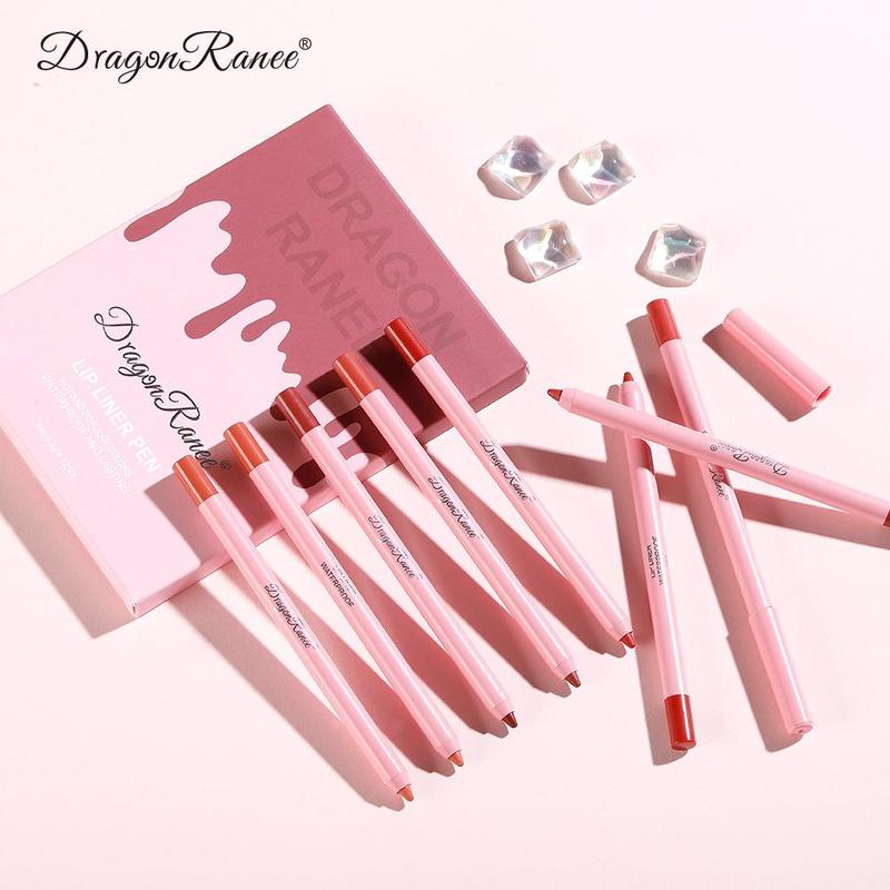 Summer Music Festival Makeup Long Lasting Matte Lip Liner Set, 12pcs Waterproof Matte Lip Liner Lip Stain Pencil for All Occasions, Lip Makeup, Daily Makeup