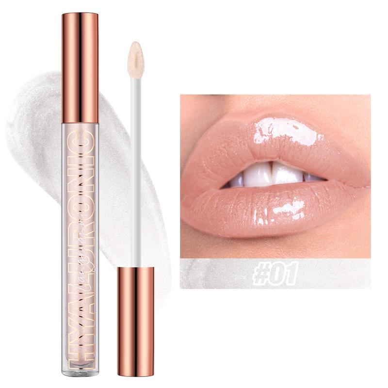 Long Lasting Glittering Lip Gloss, Shimmering Lip Glaze, Tinted Moisturizing Liquid Lipstick, Glossy Lip Glaze Stick, Plumping Lip Oil Lip Stick for Girls