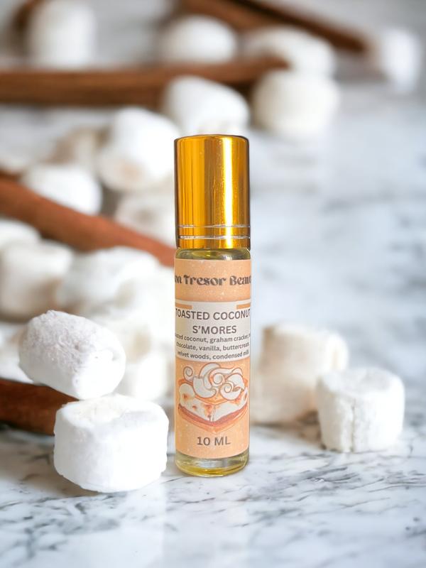 Toasted Coconut Smores body oil roll-on, alcohol free, vegan friendly, 10 ML bodyoil