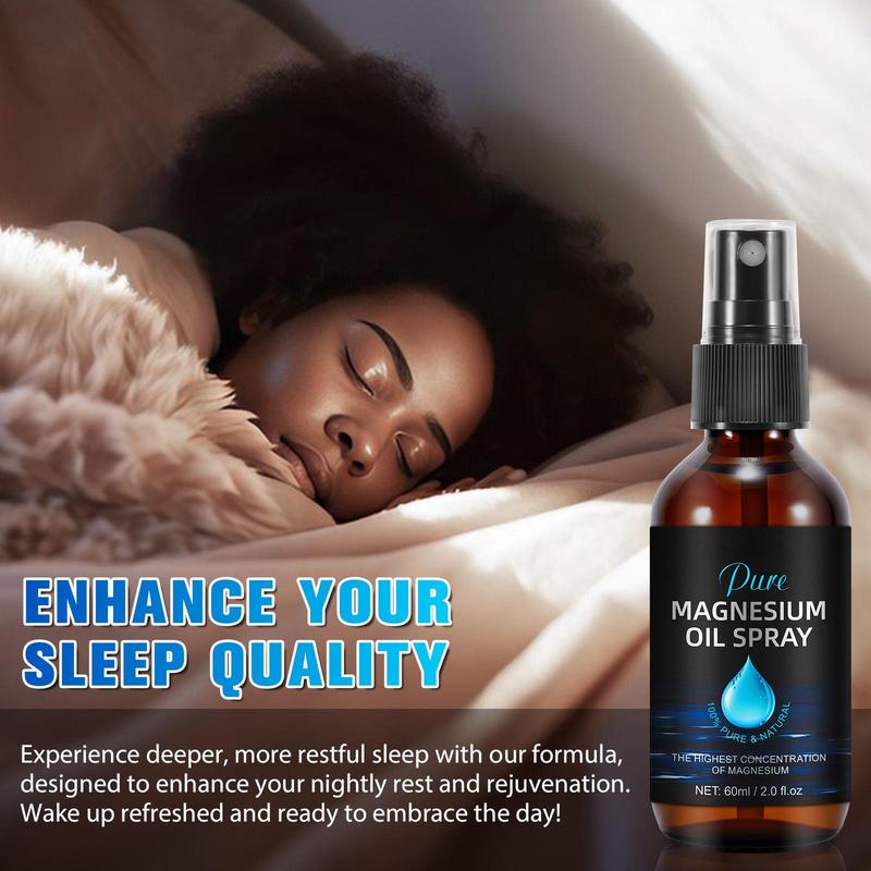 Magnesium Oil Spray, 2 Counts Moisturizing Oil Mists for Face and Body Massage, Hydrating Body Care Product for Women & Men Daily Use