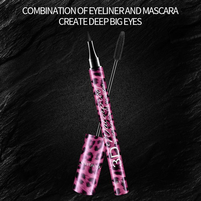 Hot Pink Eyeliner & Mascara Makeup Set, Waterproof Eye Makeup Kit, Eyelash Extensions Mascara with Eye Makeup Enhancement Liquid Eyeliner, Cosmetic Gift