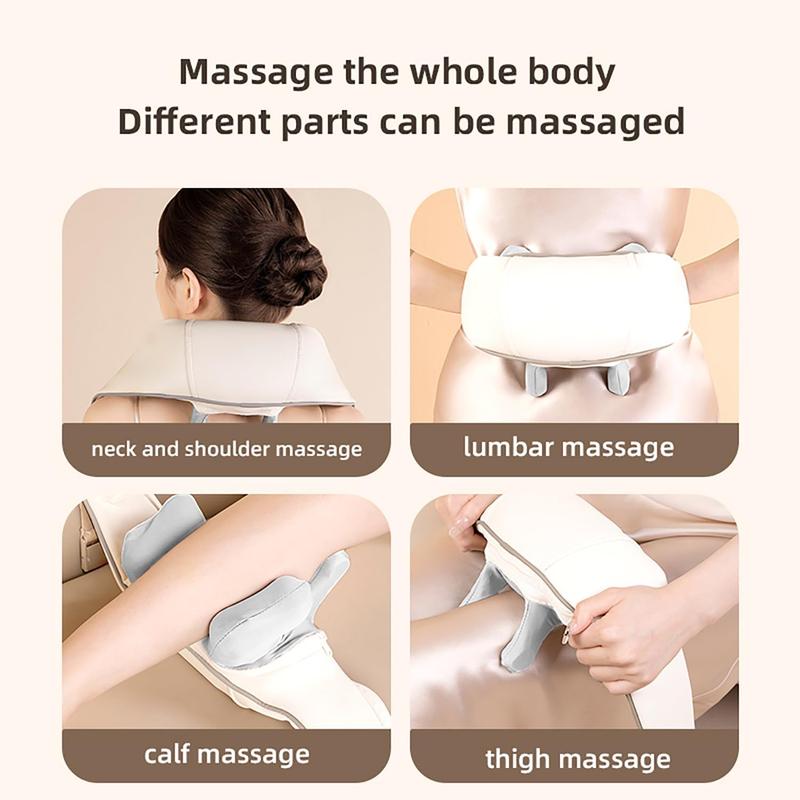 Neck Massager with Heat, Shiatsu Shoulder Massager, Electric Acupressure Neck Massager Gift for Parents Elders Health Women Men Deep Kneading Massage Like Human to Free Your Hand