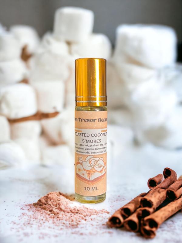 Toasted Coconut Smores body oil roll-on, alcohol free, vegan friendly, 10 ML bodyoil