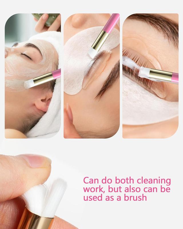 Lash Shampoo for Lash Extensions Daily 60ML Lash Extension Cleanser with Lash Fan Cleaning Brush Rinse Bottle and 50 Pcs Mascara Brush, Rich Foam Lash Wash for Eyelash Extension Home Use