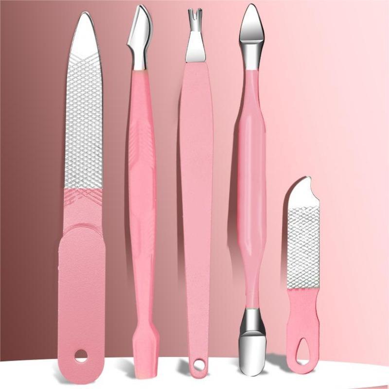 Portable Nail Clipper Set, 1 Set Stainless Steel Nail Clipper Kit, Professional Manicure & Pedicure Tool Set, Nail Art Set for Home & Travel