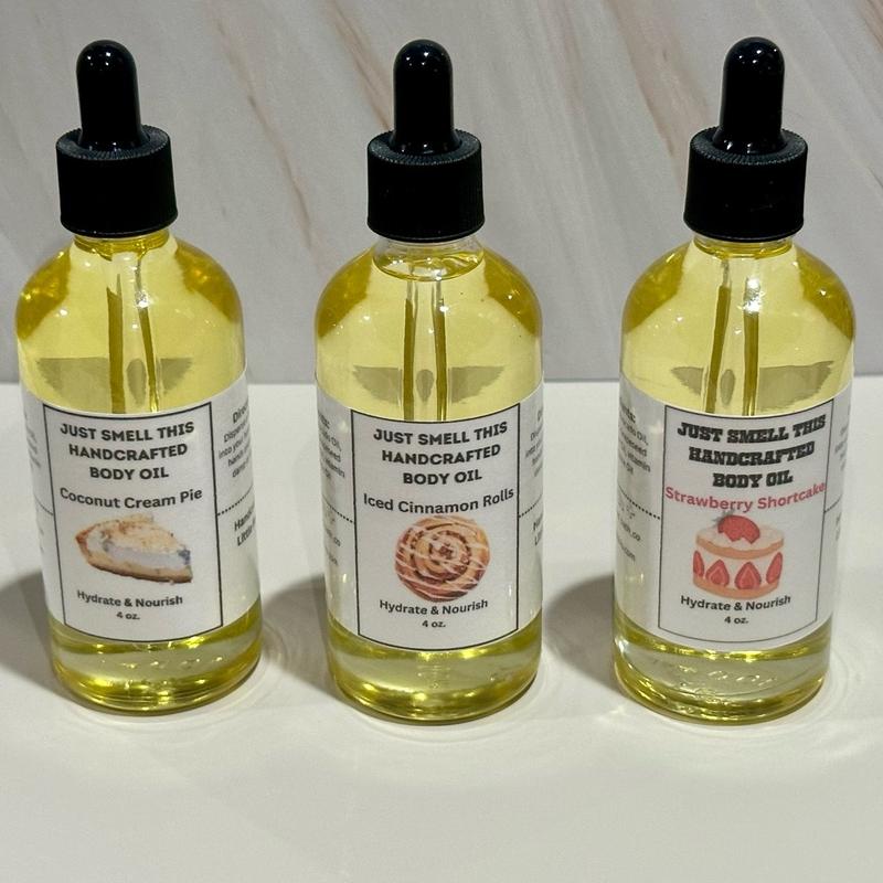 Handcrafted Body Oil Vanilla Bean Dream 4oz bodyoils