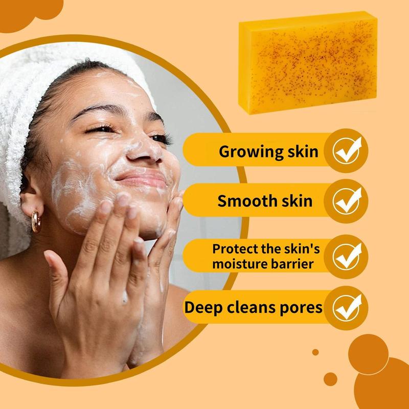 Comfort Turmeric Moisturizer Face Cream & Lemon Turmeric Kojic Acid Soap Bar Set for Dark Spot &Hyperpigmentation, Summer Gift, Acne Face & Body Wash Skincare Set with Soap Bags, Skincare Product, Skin Care Kits