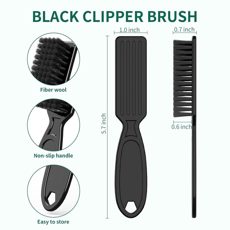 6 Pcs Barber Clipper Brush Blade Trimmer Cleaning Brush Set Duster Manicure Nylon Brush Hair Styling Brush Tool (Black)Thanksgiving, Christmas, New Year Gift