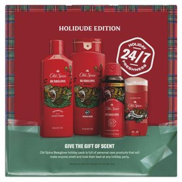 Old Spice Bearglove Holiday Pack, Body Wash, Deodorant, Body Spray & 2in1 Shampoo and Conditioner