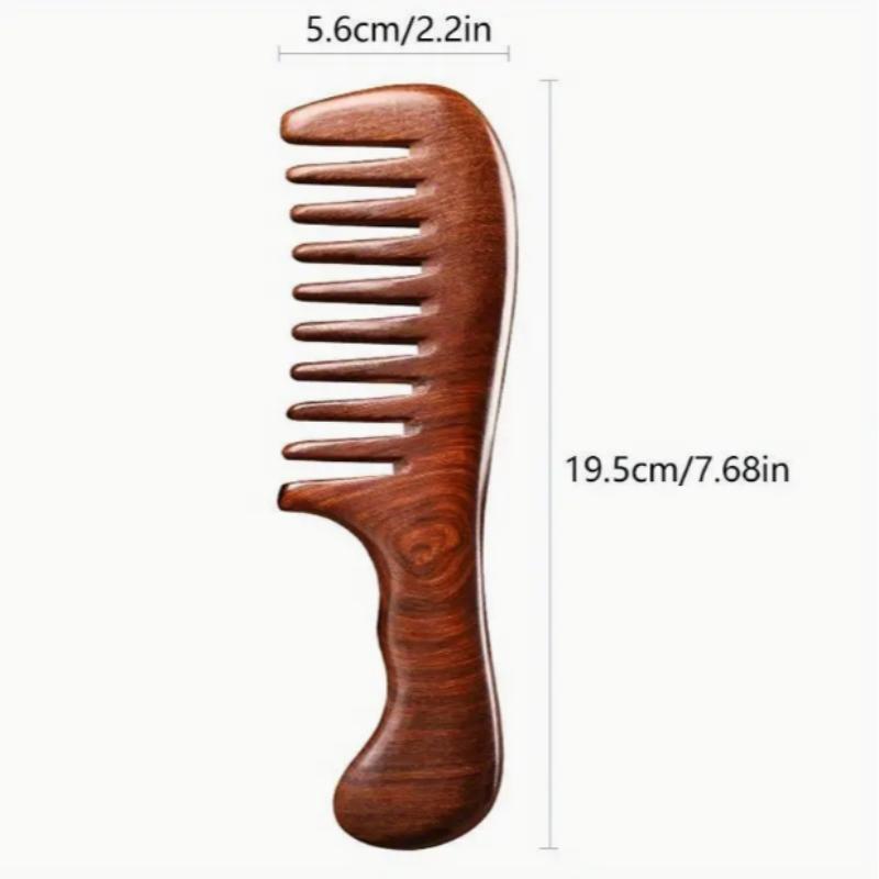 Wooden Hair Comb, Natural Wooden Massage Comb, Scalp Massage Comb, Comfortable Heatless Styling Tool, Suitable for Women & Men