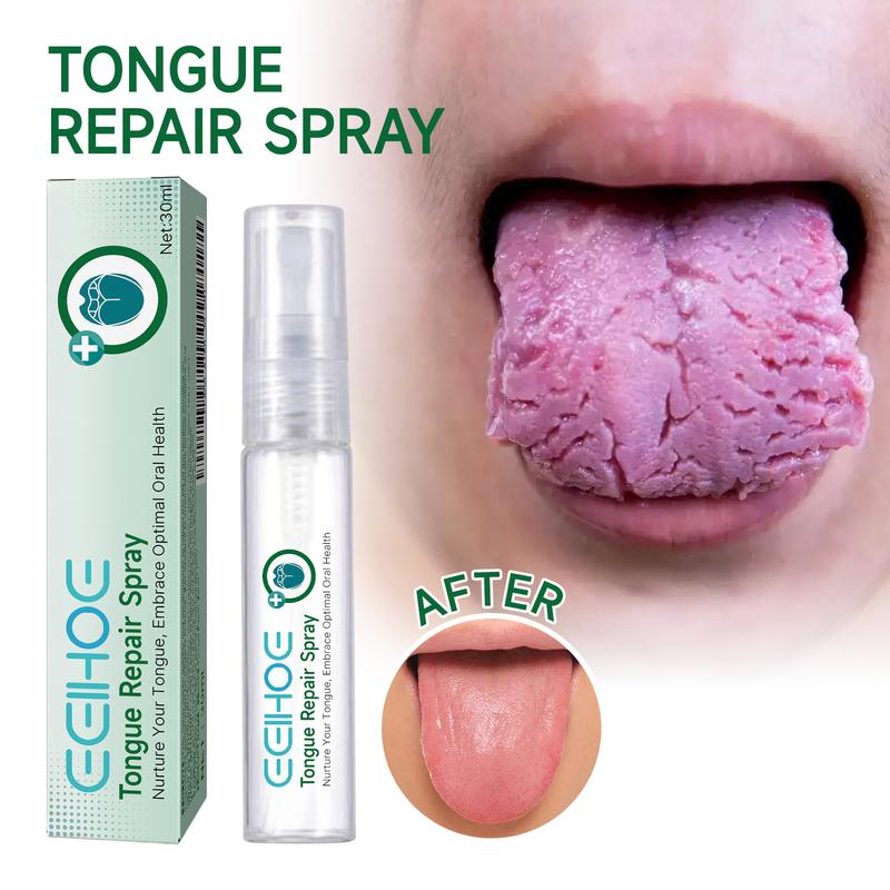 Tongue Repair Spray Repair White tongue coating to relieve dry, cracked and swollen tongue Oral care spray