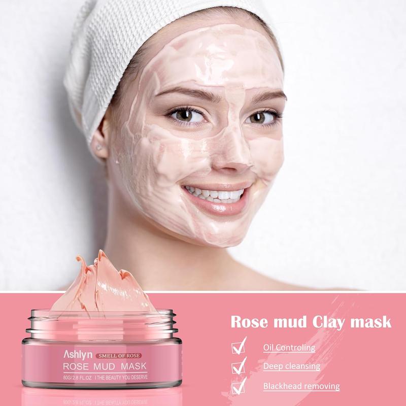 3 S Clay Mask Set, Green Tea Clay Facial Mask, Rose Face Masks Skincare, Dead Sea Bubble Deep Cleanse Mask, Organic Facial Masks for Women, Face Mask