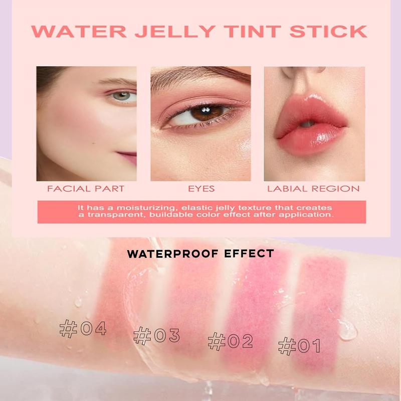 4 Pcs Milk Jelly Blush - Milk Blush - Sheer Cheek & Lip Stain，Long Lasting Milk Jelly Tint Have Transparent & Bright Colors