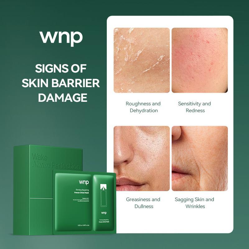 WNP Futura Tech Skin Set -Vegan| Massaging Eye Cream,Living Energy Freeze-Dried Mask*5| Skincare Skin Repair Comfort