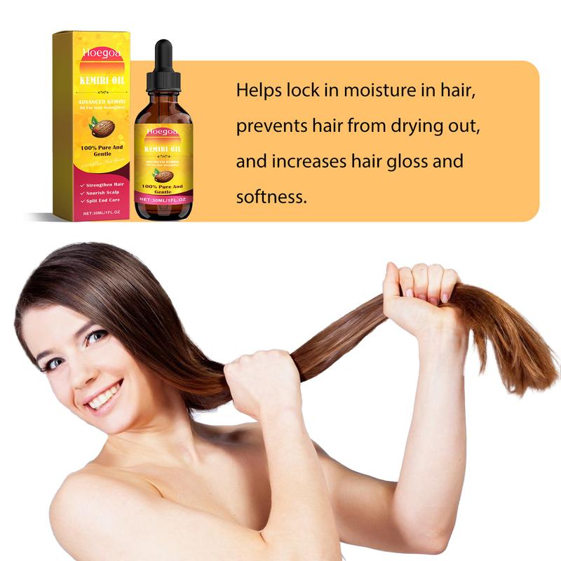 Hoegoa Kemiri Oil Hair Care Essential Oil From Bali For Hair Strengthen Hair Nourish Scalp Split End Care Plant Comfort Haircare Organic