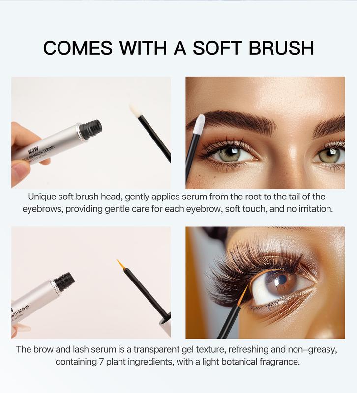 Eyelash and eyebrow growth set,Brow Enhancer, for Longer Fuller and Thicker Luscious Lashes and Eyebrows (3ml+3ml),Eye Makeup, for women&girl, Mascara,For short eyelash and short eyebrow