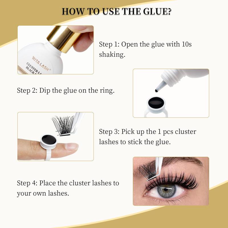 False Eyelash Glue, Quick-drying Self-grafting Eyelash Glue, Lash Extension Tools for Women, Christmas Gift