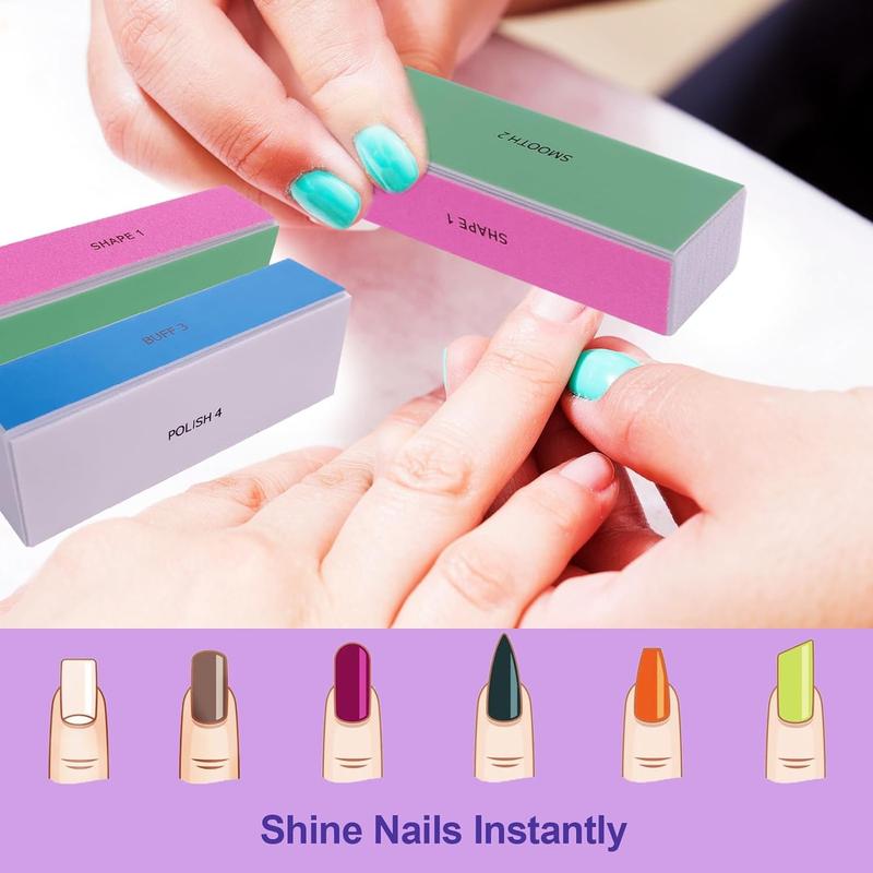 Acrylic Nails Smoother Buffer Block, 4 6 Counts Nail Shine Buffers Blocks File, Beauty & Personal Care Manicure & Pedicure Tool