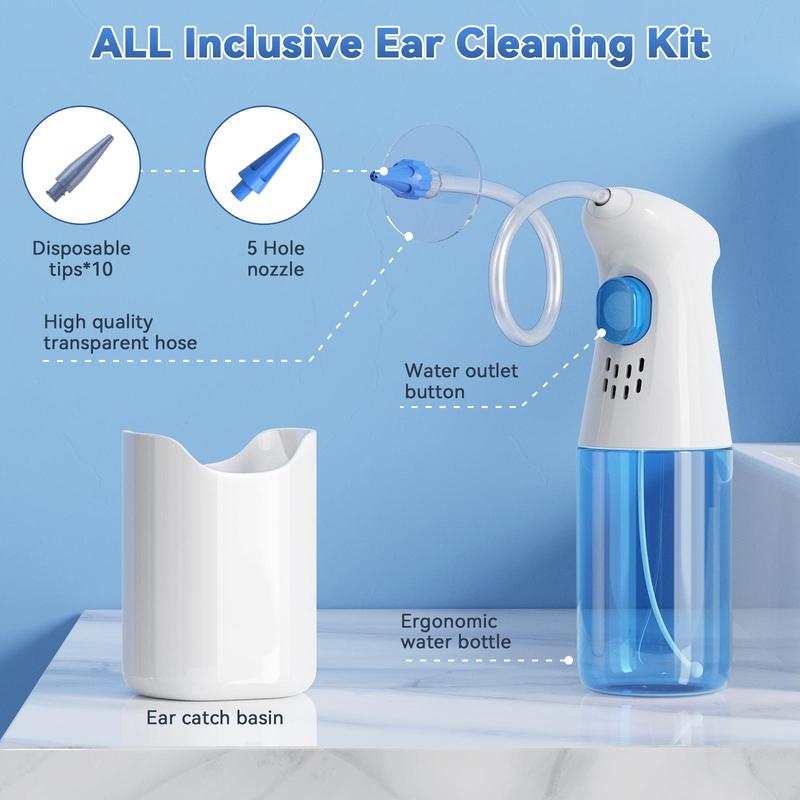 Earwax Remover, 1 Set Manual Ear Cleaner, Household Convenient Ear Cleaner, Ear Waxing Removal Tool, Ear Irrigator, Earwax Removal Irrigator, Earwax Health Care, Birthday Gifts, Christmas Gift