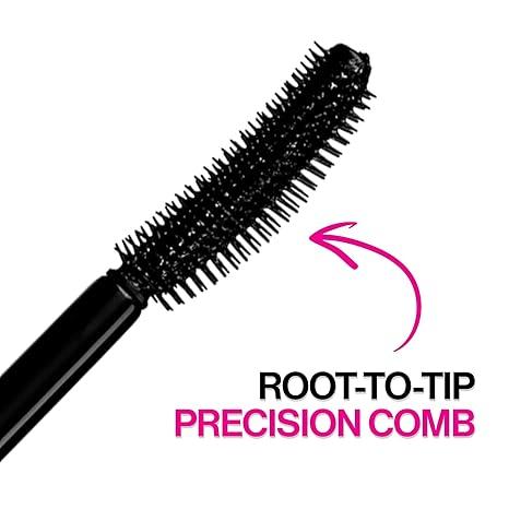 wet n wild Mascara - Lengthening, Vitamin E Enriched, Precision Comb Brush, Cruelty-Free, Gluten-Free, Sulfate-Free & Vegan - Very Black