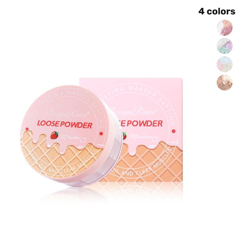 Multi-color Loose Powder Palette, 4 Counts set Long Lasting Matte Powder, Oil Control Makeup Setting Powder, Face Makeup Accessories for Women & Girls