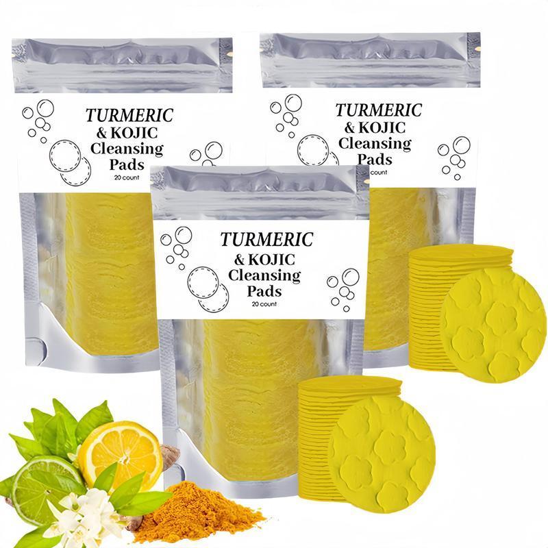 Turmeric Cleansing Pads, Deep Pore Cleansing Facial Pads, Moisturizing Facial Cleansing Pads, Facial Skin Care Product for Daily Use