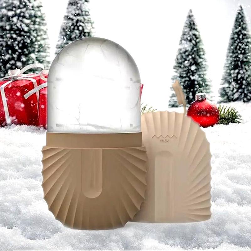 Christmas Portable Ice Face Roller for Spring, Comfort Facial Contour Massager for Naturally Conditioning, Facial Mold Cube Ice Rollers for Face & Eye Puffiness Relief, Soothing Ice Mold Ice Compress Skin Care Tool for Women, Christmas Gift