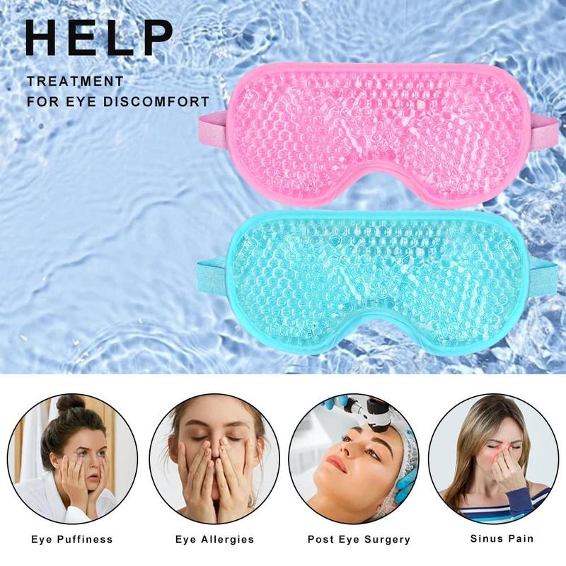 Cooling Ice Sleeping Mask, 2 Counts set Cold & Warm Sleep Compress For Post Surgery, Puffiness, Allergies, Sinuses & Migraines, Skincare Tool For Women & Men