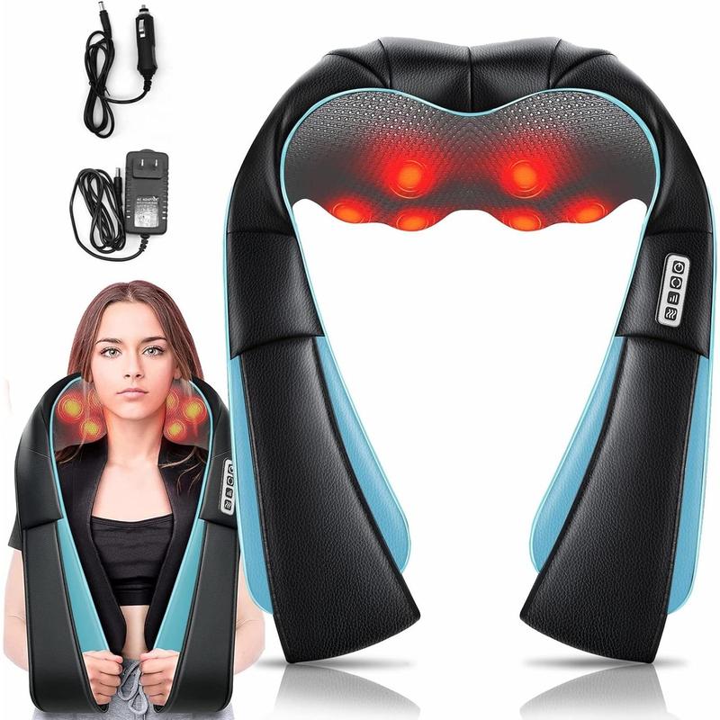 Electric Shoulder Massage Machine, Portable Cordless Massager with Heat for Neck & Shoulder, Neck Massager, Deep Tissue 3D Kneading Pillow for Body Muscle Relax, Body Massager, Winter & New Year Gift