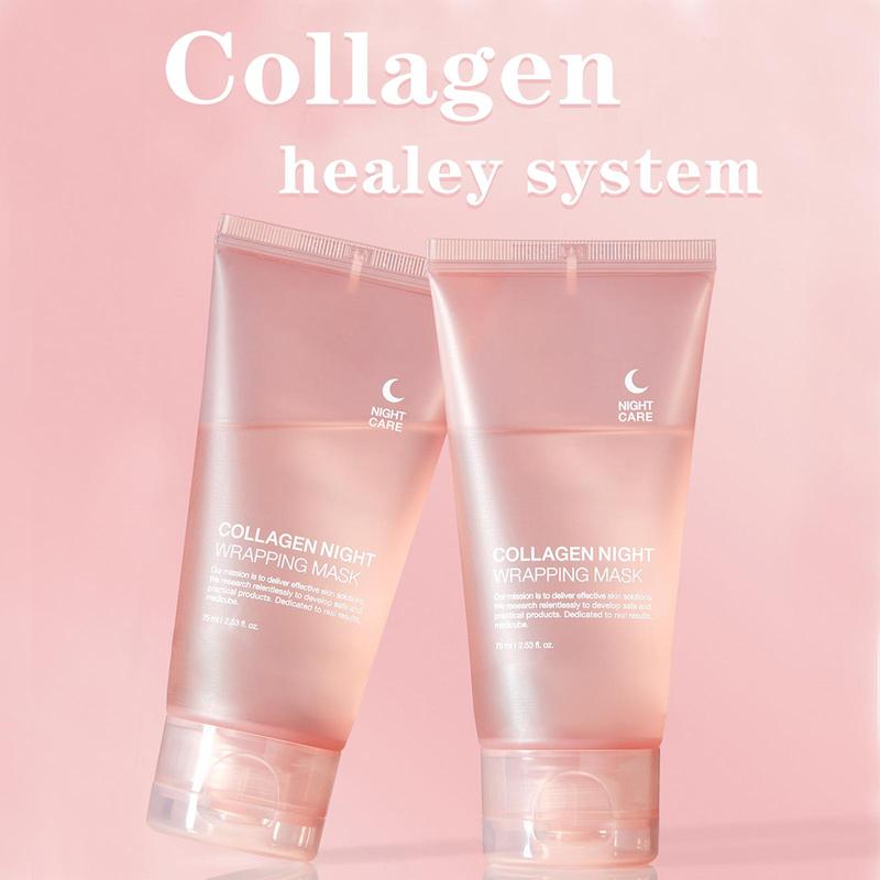 Collagen Night Wrapping Mask, Sleep, Shed and Glow, Elasticity Collagen Overnight Wrapping Peel Off Facial Mask Pack & Hydration Care, Elasticity & Hydration Care, Reduces Sagging & Dullness Glow Boost, Comfort Skincare Products, Christmas Gift