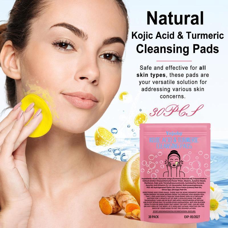 [90% People Choose] Turmeric Cleansing Exfoliating Pads Facial Cleansing Skincare, cleansing, skin care, cleansing Turmeric Comfort Cleanser Turmeric Kojic Acid Cleansing Exfoliating Pads Facial Cleansing   Foaming Skincare Organic Gentle Smooth Acrylic