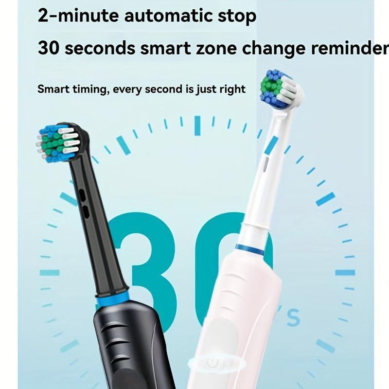 Portable Electric Toothbrush Set, 1 Set Rechargeable Rotating Toothbrush & Replacement Brush Heads, Oral Care Product for Adults