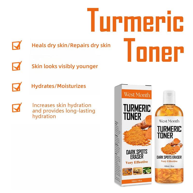 Turmeric Hydrating Toner, 2 Counts set Collagen and Mint Leaf Extract Moisturizing Toner, Facial Skincare Product for Women & Men