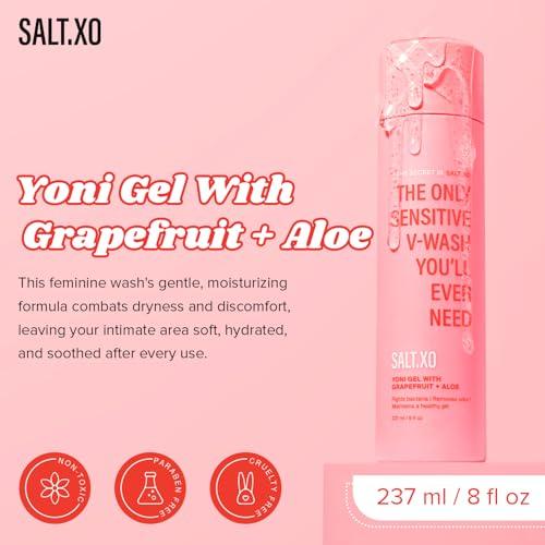 SALT.XO Intimate Care Gel for Women - Grapefruit Sensitive Yoni Gel Wash, pH Balance V Wash Cruelty-Free Feminine Hygiene Products (8 Fl Oz) - Comfort