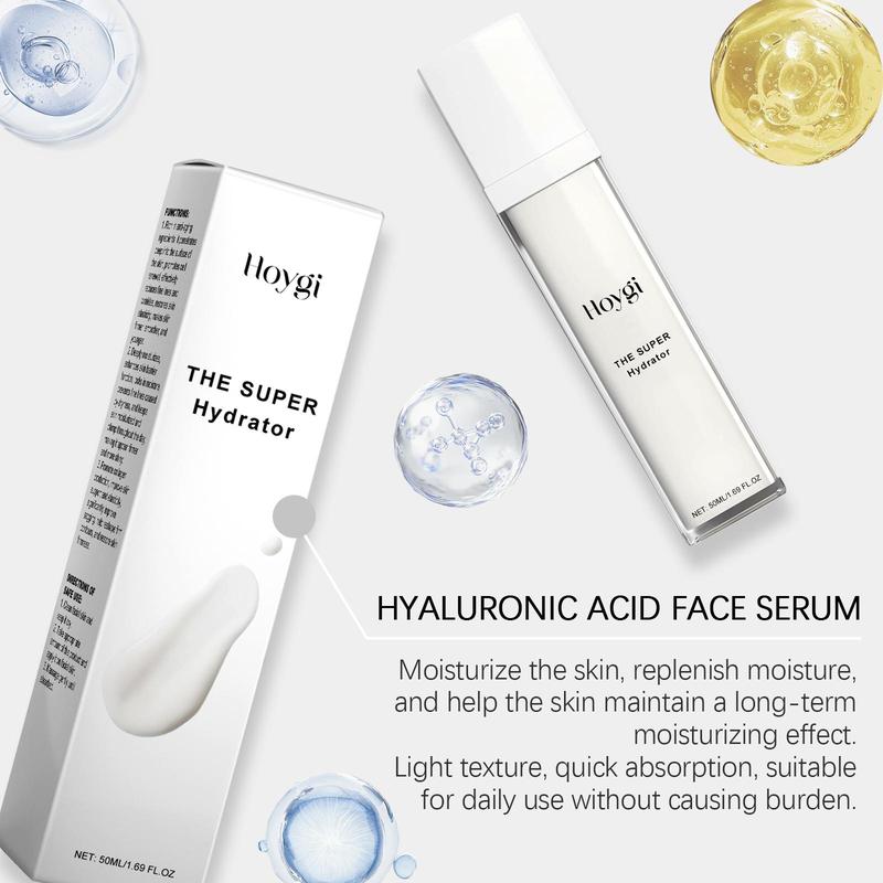 Hyaluronic Acid Moisturizing Serum, Hydrating Facial Essence, Firming and Nourishing Skin Care Product for Women & Men