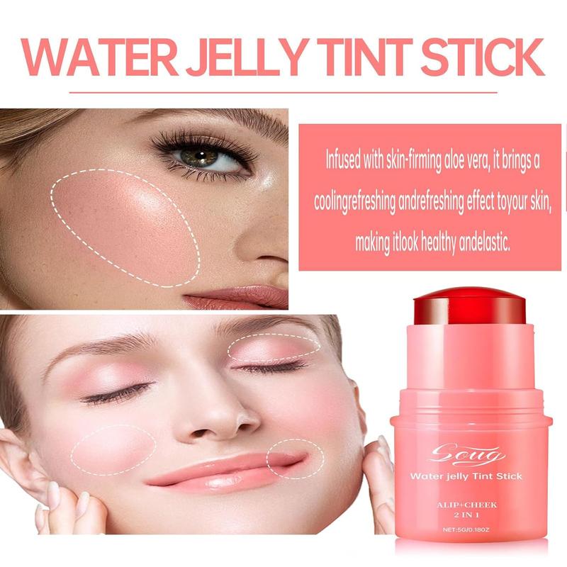 4 Pcs Milk Jelly Blush - Milk Blush - Sheer Cheek & Lip Stain，Long Lasting Milk Jelly Tint Have Transparent & Bright Colors