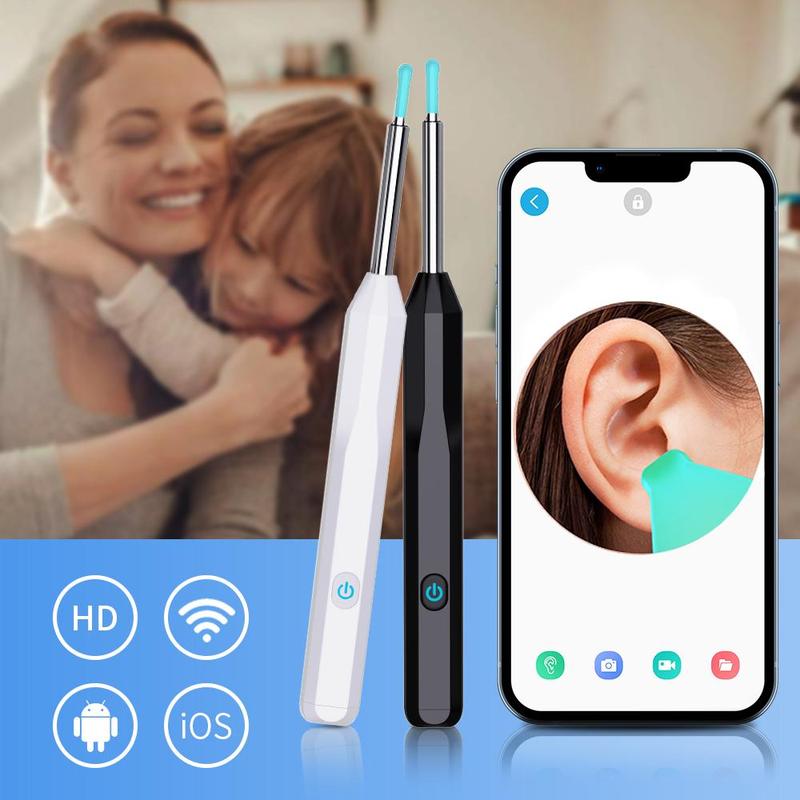 Visual Ear Cleaner with HD Camera & LED Light, 1 Set USB C Rechargeable Wireless Ear Wax Removal Tool, Smart Visible Earwax Cleaning Tool