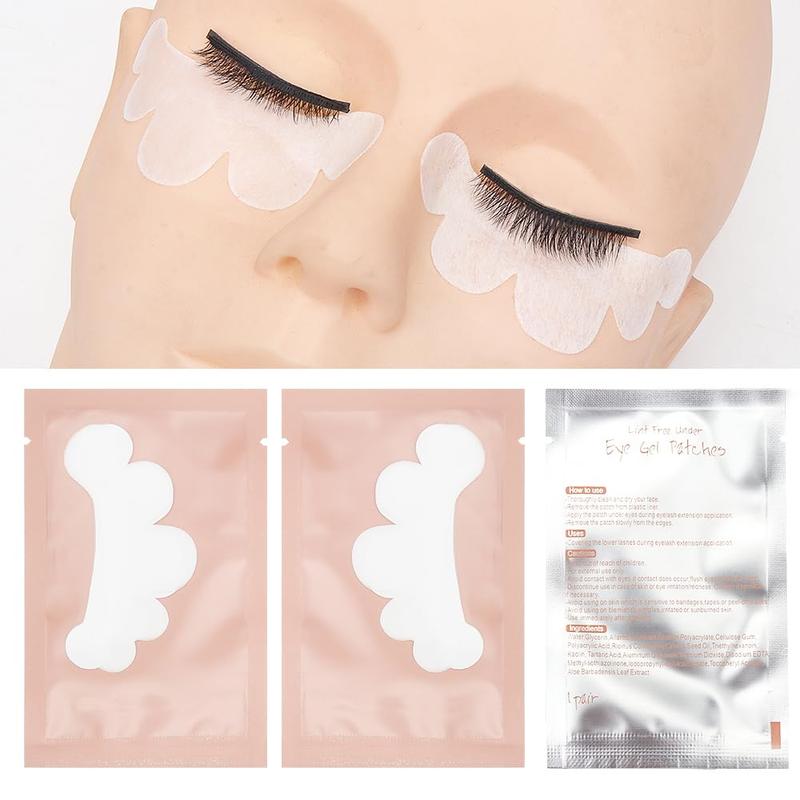 100 Pair Eye Under Gel Pads Eyelash Extensions Patches,Lash Extension Lint Free Under Hydrogel Eye Mask Pads Beauty Tools (Pink)