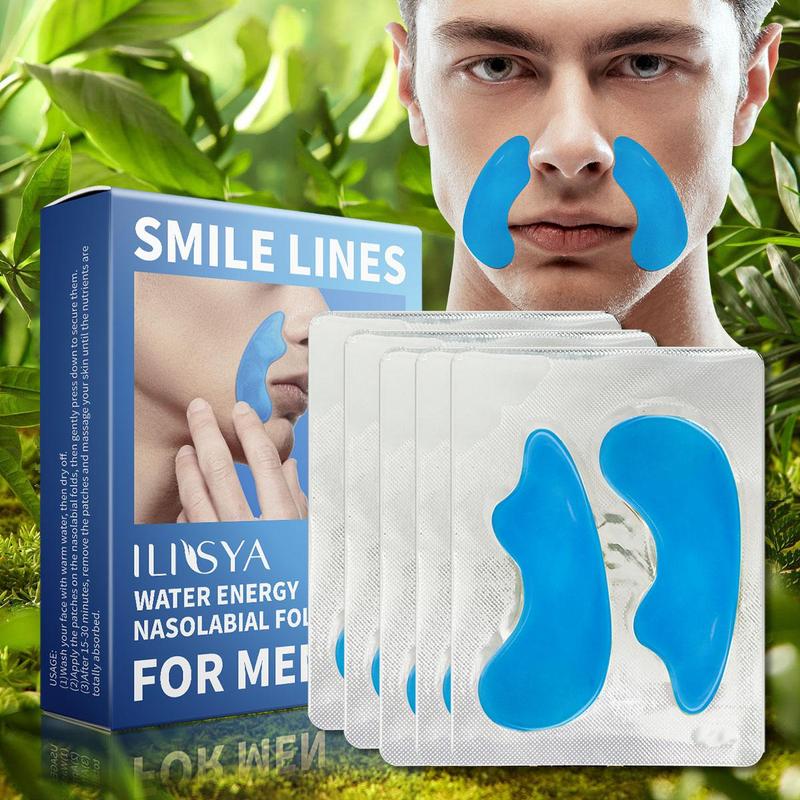 Moisturizing Facial Mask for Men, 5 Pairs Hydrating Facial Care Patches for Soothing Dry Skin, Daily Skincare Products for Men