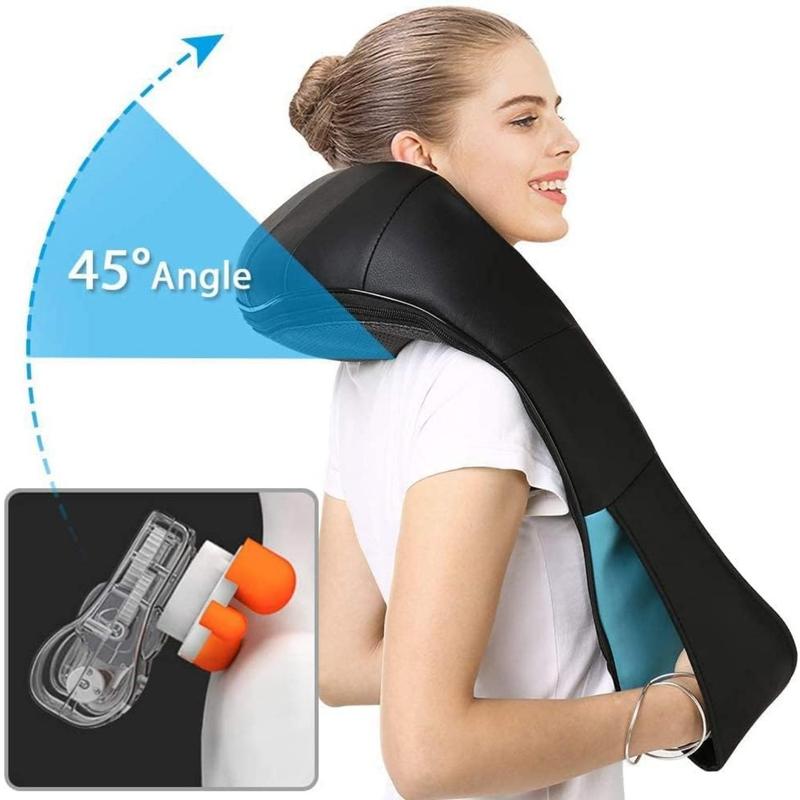 Electric Shoulder Massage Machine, Portable Cordless Massager with Heat for Neck & Shoulder, Neck Massager, Deep Tissue 3D Kneading Pillow for Body Muscle Relax, Body Massager, Winter & New Year Gift