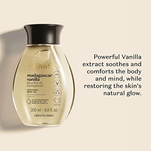 Nativa SPA by O Boticário, Madagascar Vanilla Body Oil, Fragranced Moisturizing Oil to Hydrate Skin, 6.8 Ounce