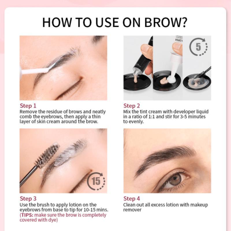 Eyebrow Tinting Cream, Long Lasting Eyebrow Tint Cream, Brow Hair Color Tint Kit, Waterproof Eyebrow Dyeing Cream, Eye Brow Makeup Tool, Christmas Gift