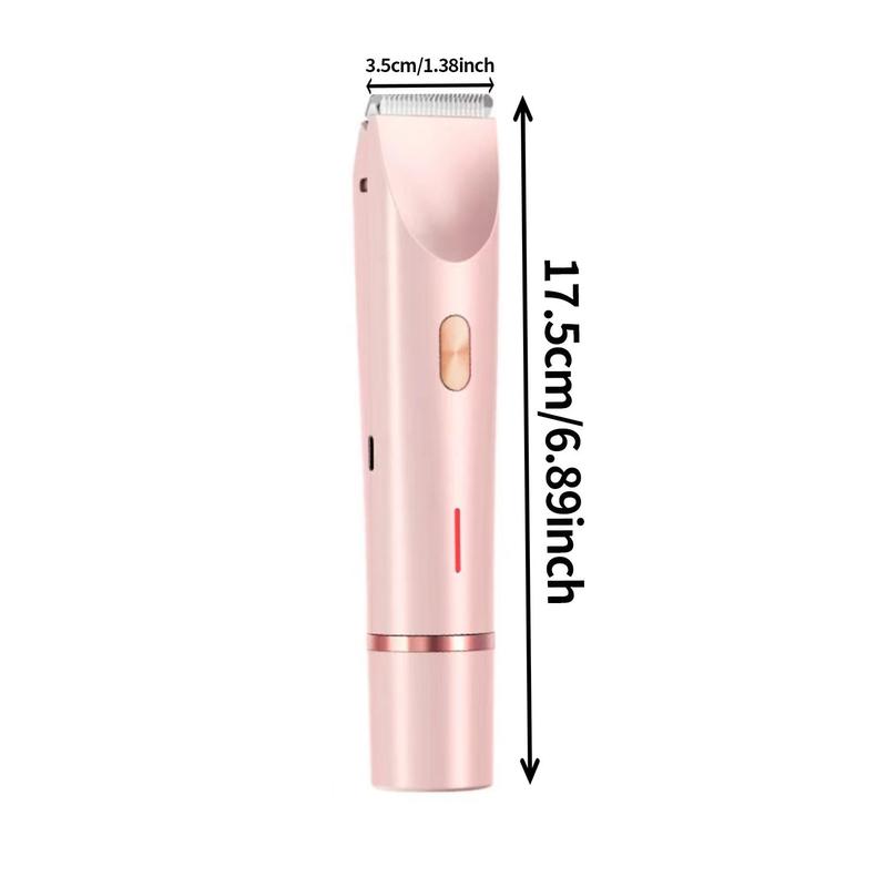 Electric Bikini Trimmer for Women, Rechargeable 2 in 1 Body & Facial Hair Removal, Waterproof Wet & Dry Use Trimmer for Women, Winter & New Year Gift Cordless Gentle Sensitive Shaver Comfort