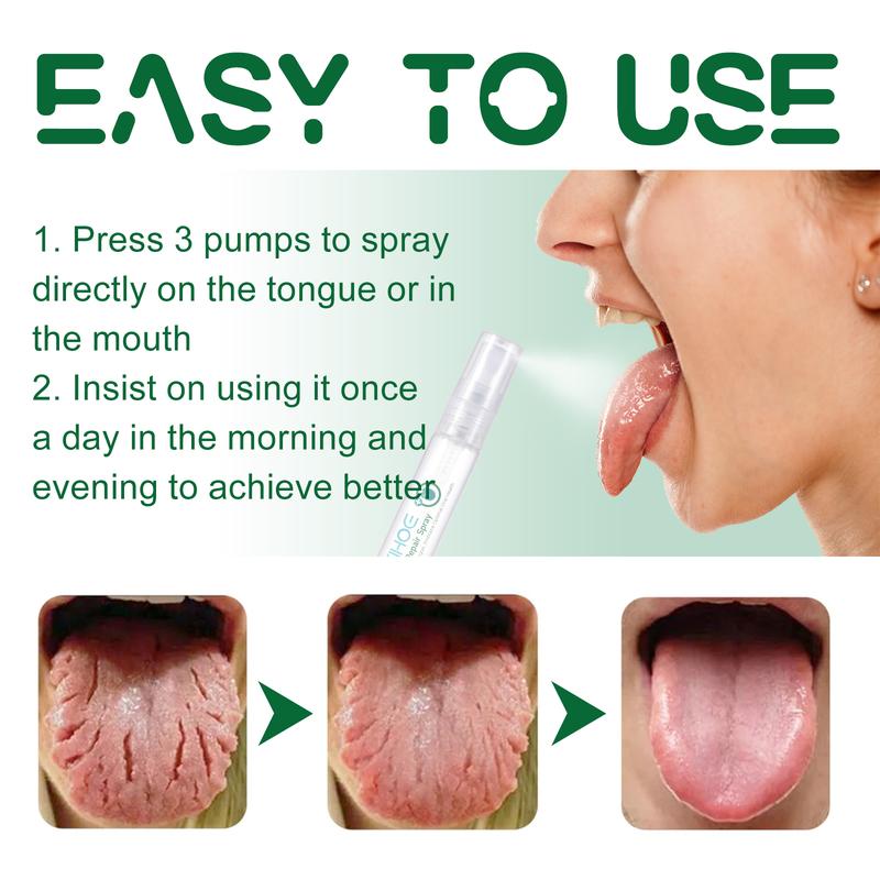 Tongue Repair Spray Repair White tongue coating to relieve dry, cracked and swollen tongue Oral care spray